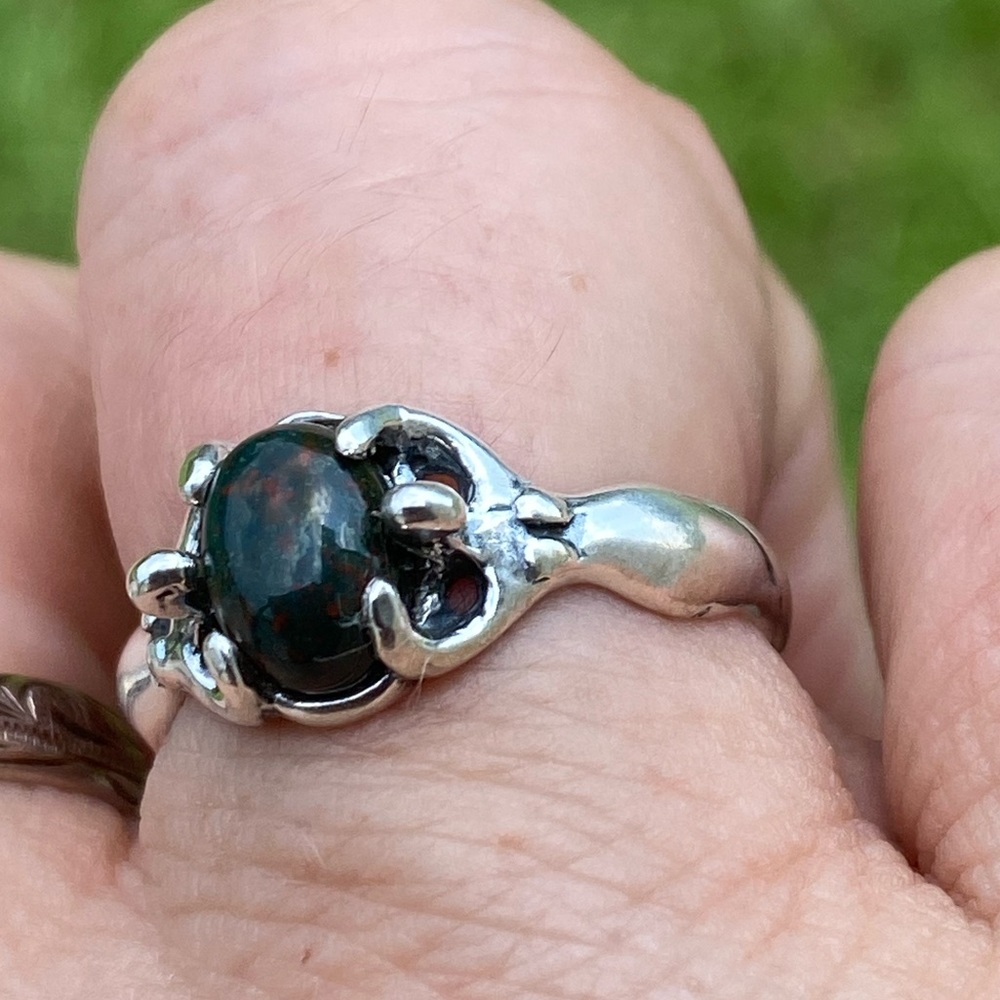 GODDESS Ring .925 Sterling Silver w/ Lapis Lazuli - Picture 9 of 11